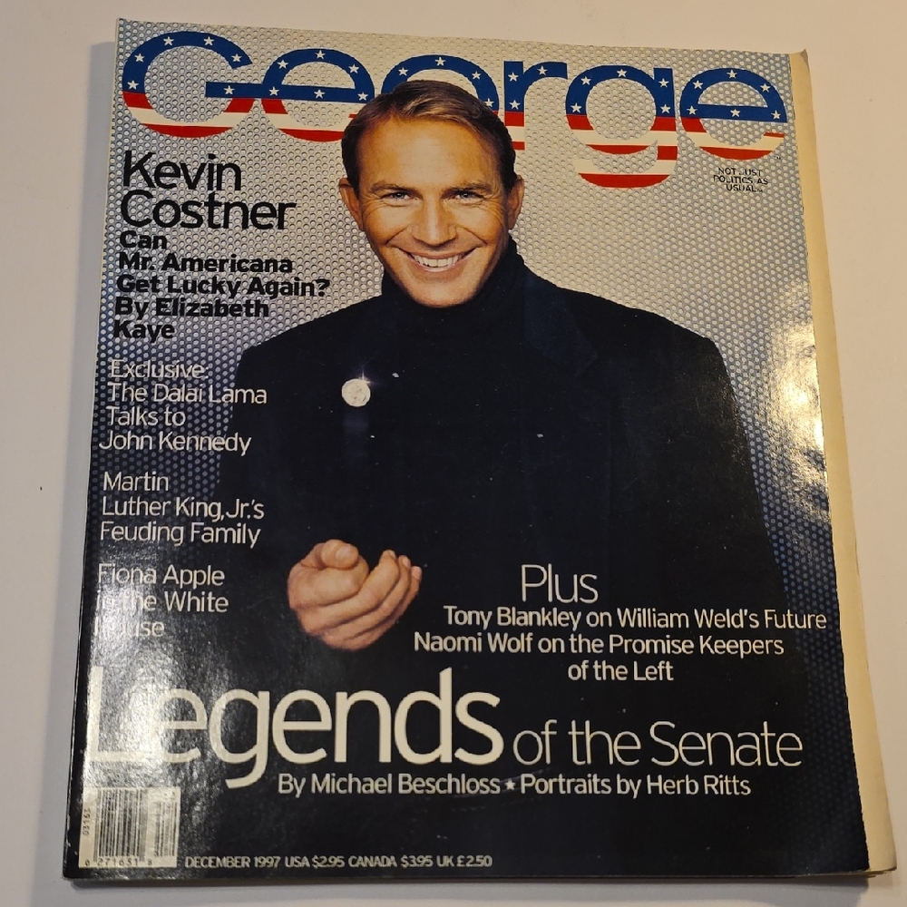 George Magazine December 1997 Issue Kevin Costner